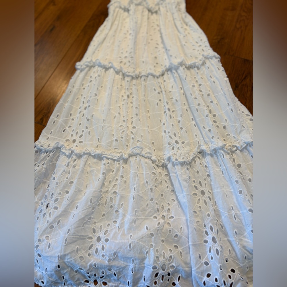 Cleobella 100% Organic Cotton Frida Midi Coastal Cottage Eyelet Dress.Size Small - Picture 8 of 10